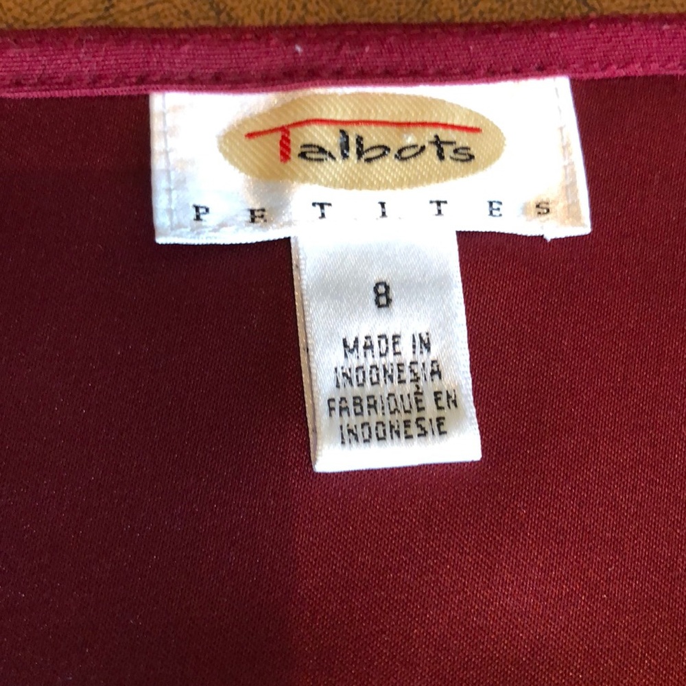 TALBOTS Petites 8P Red Sleeveless Jumper Dress - Picture 2 of 8